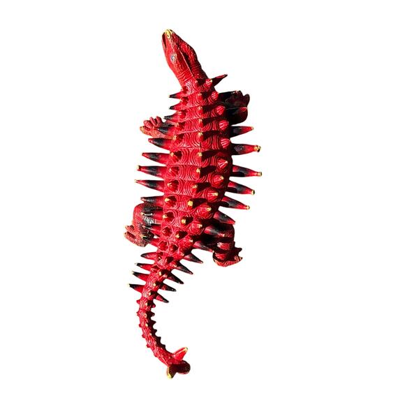 1986 Ankylosaurus Dinosaur pvc plastic DOR MEI Kaiju 15” long - Picture 4 of 5